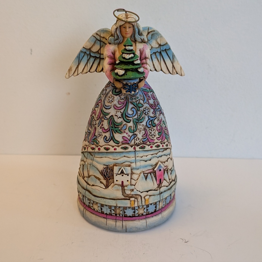 Vtg Jim Shore Heartwood Creek 2005 Winter Angel Figure Christmas Tree M117677